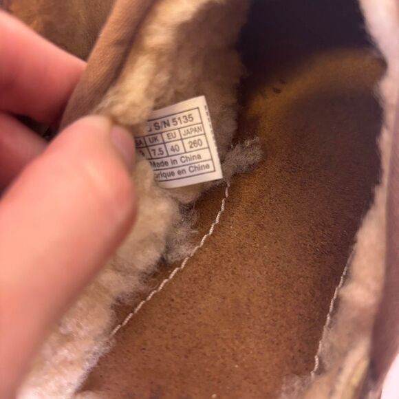 UGG Chestnut Fur Lined Clog Shoes Women's 9 - Picture 7 of 8